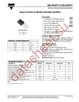 SBL4030PT-E3/45 datasheet  